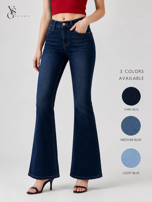 𝕐𝕊𝕋𝔾𝕌𝕀ℂ-Women's High-Waisted Flare Jeans