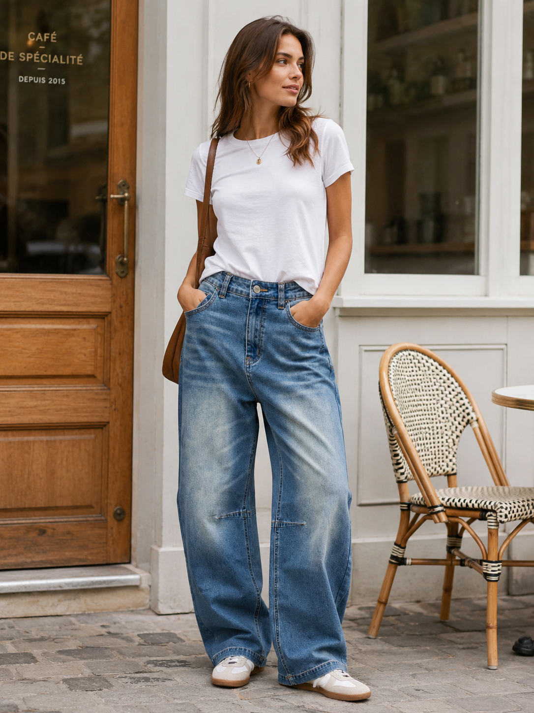 YSTGUIC  Women's Curved Wide Leg Jeans