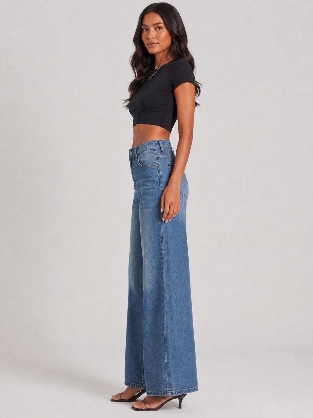 YSTGUIC Women Vintage Light Wash High Waist Wide Leg Jeans